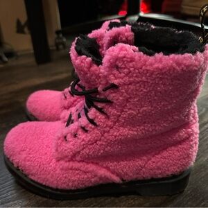 Dr. Martens Pink Lace Up Boots